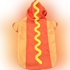 A hotdog costume for a wiener dog - dachshund + costume = a wiener!